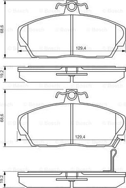 BOSCH 0 986 424 214 - Kit pastiglie freno, Freno a disco autozon.pro