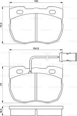 BOSCH 0 986 424 287 - Kit pastiglie freno, Freno a disco autozon.pro