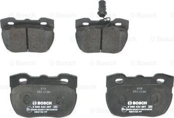 BOSCH 0 986 424 287 - Kit pastiglie freno, Freno a disco autozon.pro