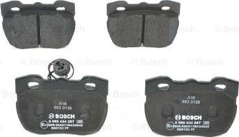 BOSCH 0 986 424 287 - Kit pastiglie freno, Freno a disco autozon.pro