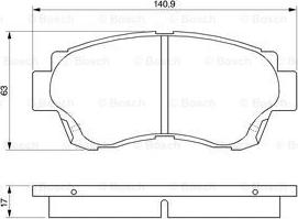 BOSCH 0 986 424 232 - Kit pastiglie freno, Freno a disco autozon.pro