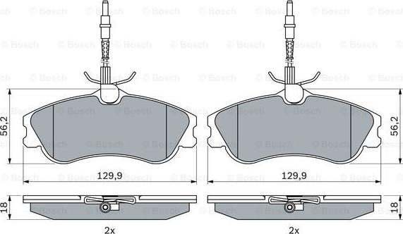 BOSCH 0 986 424 223 - Kit pastiglie freno, Freno a disco autozon.pro