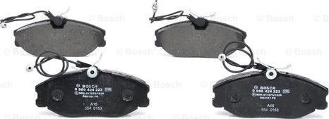 BOSCH 0 986 424 223 - Kit pastiglie freno, Freno a disco autozon.pro