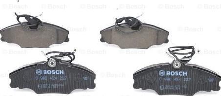 BOSCH 0 986 424 227 - Kit pastiglie freno, Freno a disco autozon.pro