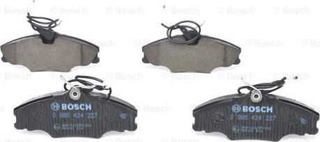 BOSCH 0 986 424 227 - Kit pastiglie freno, Freno a disco autozon.pro