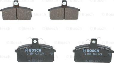 BOSCH 0 986 424 274 - Kit pastiglie freno, Freno a disco autozon.pro