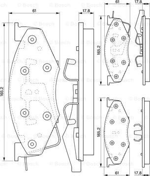 BOSCH 0 986 424 271 - Kit pastiglie freno, Freno a disco autozon.pro