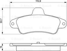 BOSCH 0 986 424 277 - Kit pastiglie freno, Freno a disco autozon.pro