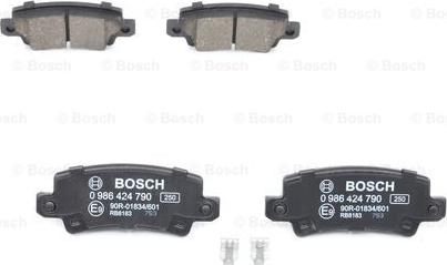 BOSCH 0 986 424 790 - Kit pastiglie freno, Freno a disco autozon.pro