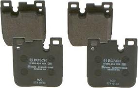 BOSCH 0 986 424 755 - Kit pastiglie freno, Freno a disco autozon.pro