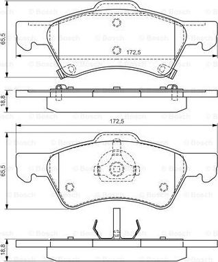 BOSCH 0 986 424 765 - Kit pastiglie freno, Freno a disco autozon.pro