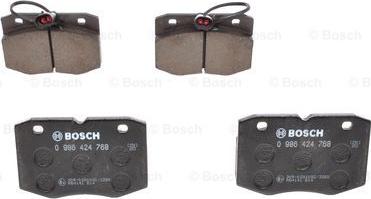 BOSCH 0 986 424 768 - Kit pastiglie freno, Freno a disco autozon.pro