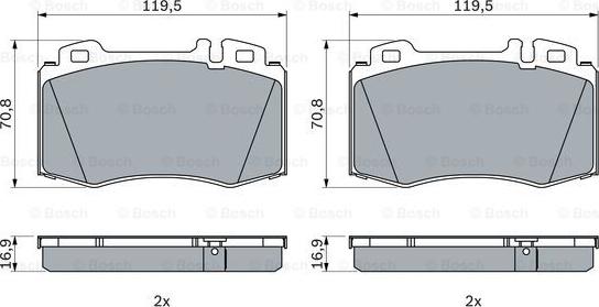 BOSCH 0 986 424 705 - Kit pastiglie freno, Freno a disco autozon.pro