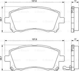 BOSCH 0 986 424 700 - Kit pastiglie freno, Freno a disco autozon.pro