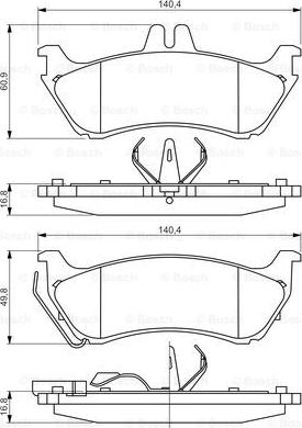 BOSCH 0 986 424 708 - Kit pastiglie freno, Freno a disco autozon.pro