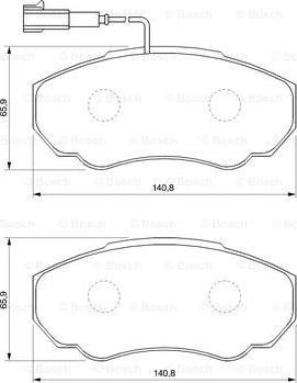 BOSCH 0 986 424 703 - Kit pastiglie freno, Freno a disco autozon.pro