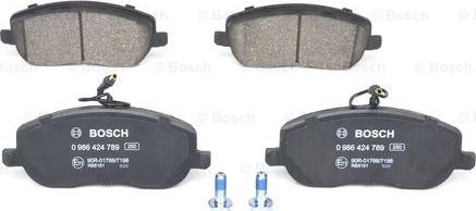 BOSCH 0 986 424 789 - Kit pastiglie freno, Freno a disco autozon.pro