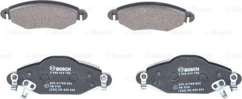 BOSCH 0 986 424 788 - Kit pastiglie freno, Freno a disco autozon.pro