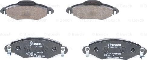 BOSCH 0 986 424 788 - Kit pastiglie freno, Freno a disco autozon.pro