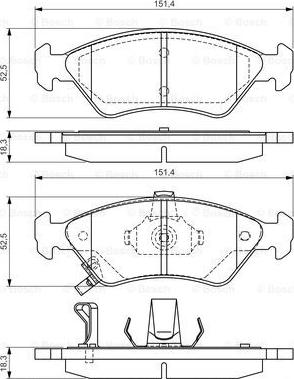 BOSCH 0 986 424 725 - Kit pastiglie freno, Freno a disco autozon.pro