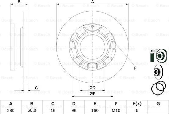 BOSCH 0 986 479 401 - Discofreno autozon.pro