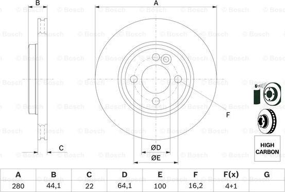 BOSCH 0 986 479 437 - Discofreno autozon.pro