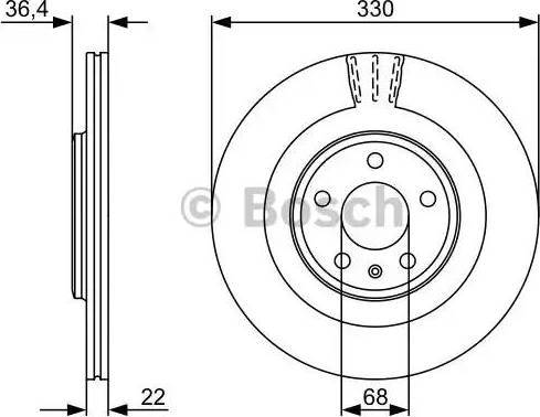 BOSCH 0 986 479 522 - Discofreno autozon.pro