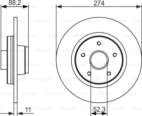 BOSCH 0 986 479 695 - Discofreno autozon.pro