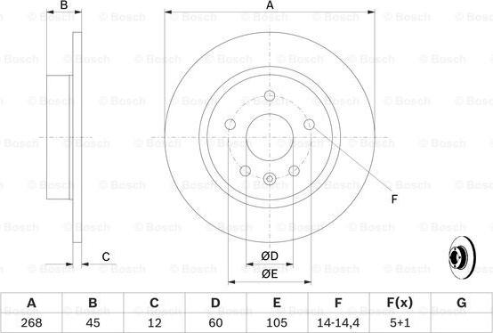 BOSCH 0 986 479 645 - Discofreno autozon.pro