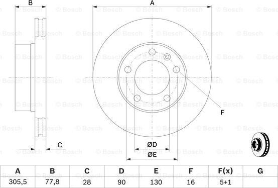 BOSCH 0 986 479 001 - Discofreno autozon.pro