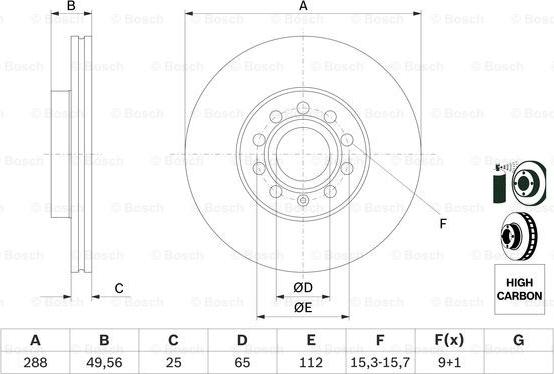 BOSCH 0 986 479 088 - Discofreno autozon.pro