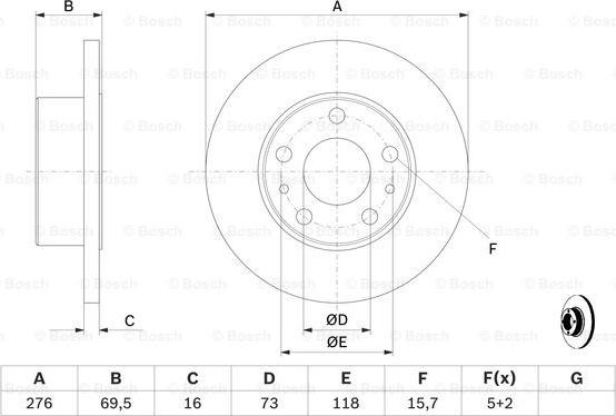 BOSCH 0 986 479 163 - Discofreno autozon.pro