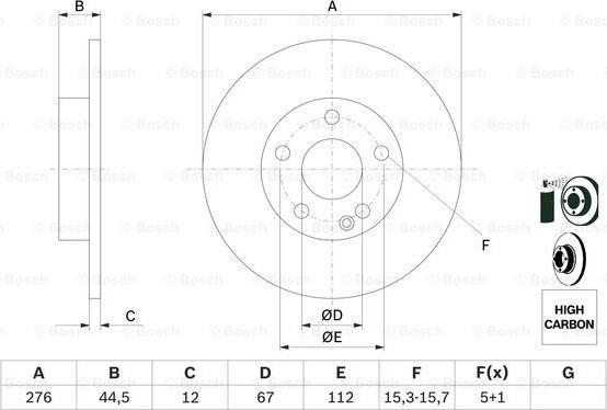 BOSCH 0 986 479 185 - Discofreno autozon.pro