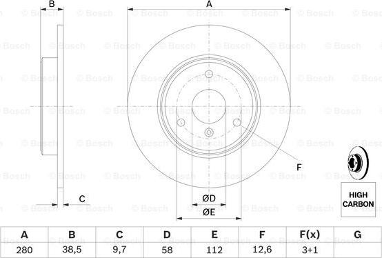 BOSCH 0 986 479 305 - Discofreno autozon.pro