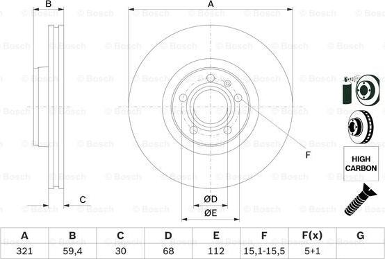 BOSCH 0 986 479 300 - Discofreno autozon.pro