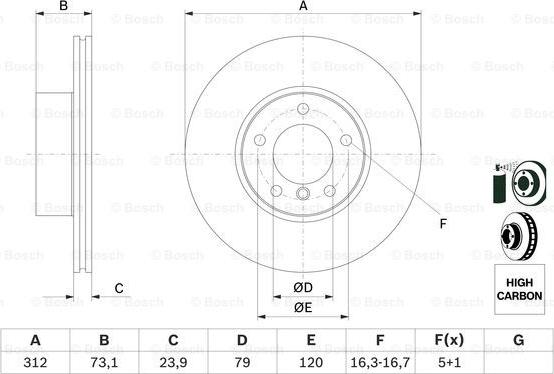 BOSCH 0 986 479 381 - Discofreno autozon.pro