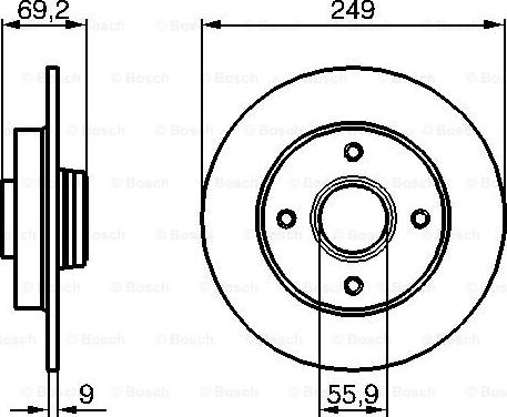 BOSCH 0 986 479 255 - Discofreno autozon.pro