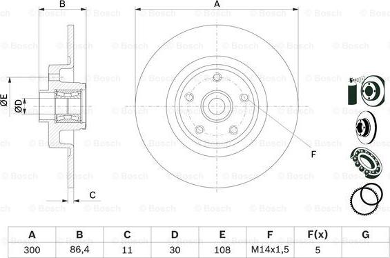 BOSCH 0 986 479 276 - Discofreno autozon.pro