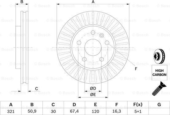 BOSCH 0 986 479 C16 - Discofreno autozon.pro