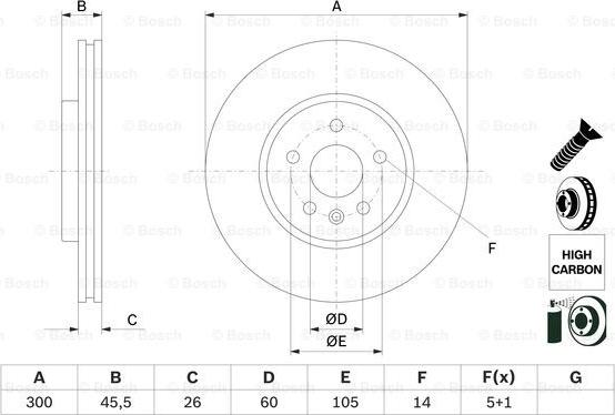 BOSCH 0 986 479 D93 - Discofreno autozon.pro