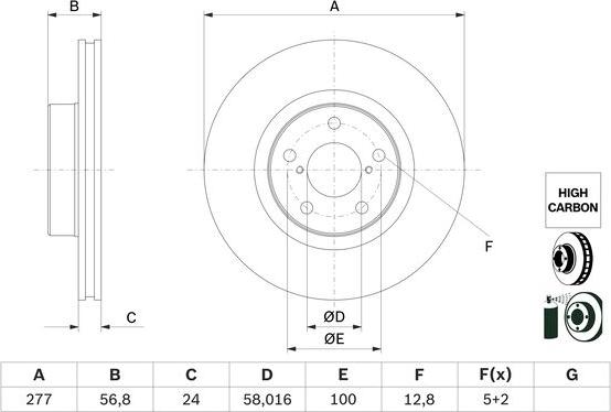 BOSCH 0 986 479 E69 - Discofreno autozon.pro