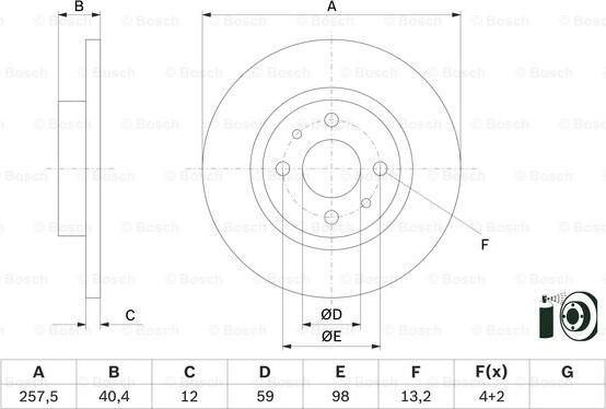 BOSCH 0 986 479 E65 - Discofreno autozon.pro