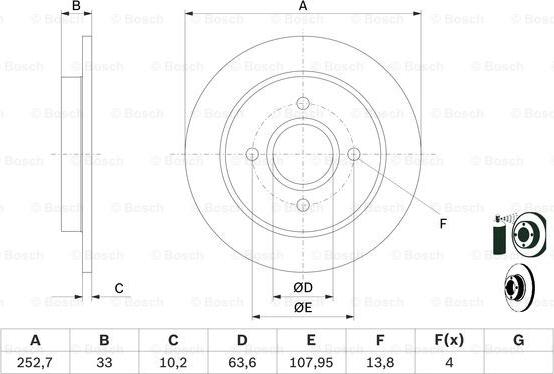 BOSCH 0 986 479 E66 - Discofreno autozon.pro