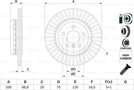 BOSCH 0 986 479 E04 - Discofreno autozon.pro