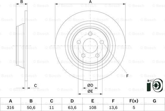 BOSCH 0 986 479 E82 - Discofreno autozon.pro