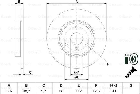 BOSCH 0 986 479 E74 - Discofreno autozon.pro