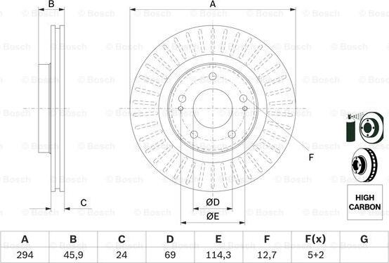 BOSCH 0 986 479 E76 - Discofreno autozon.pro