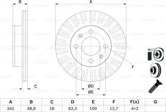 BOSCH 0 986 479 E73 - Discofreno autozon.pro