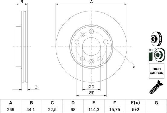 BOSCH 0 986 479 F65 - Discofreno autozon.pro