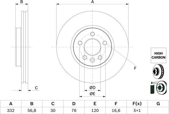 BOSCH 0 986 479 F04 - Discofreno autozon.pro